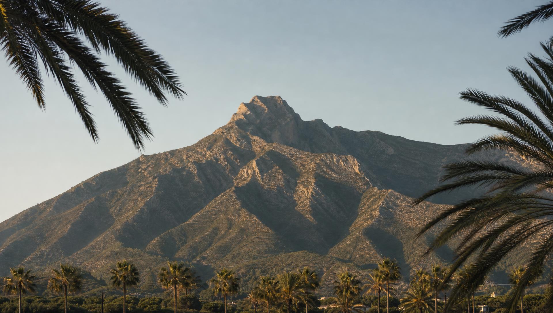 La Concha mountain at golden hour, Marbella